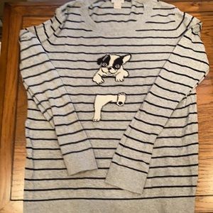 CUTEST DOG JCrew sweater MEDIUM